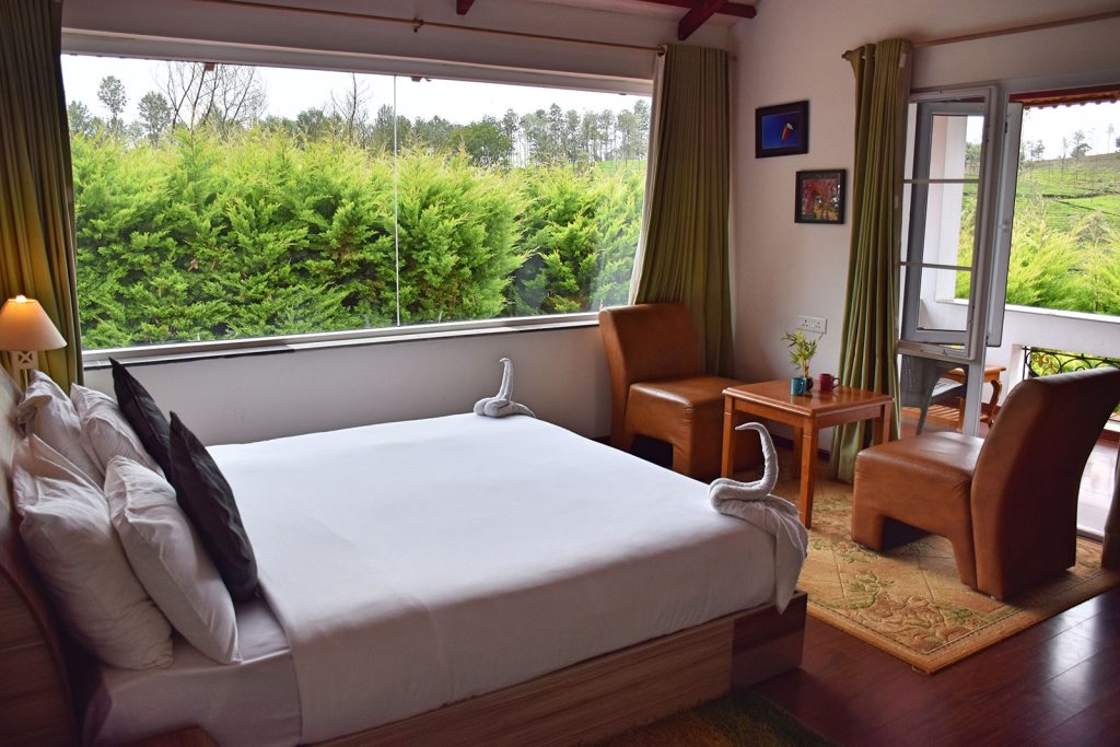 Experience Luxury & Nature: Hygienic Rooms in a Kotagiri Resort with tea plantation view Near Coimbatore, Tirupur – Just 2 Hours Away!